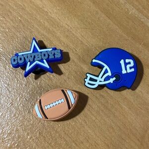 Dallas Cowboys Football Team Croc Charms 3 pc set